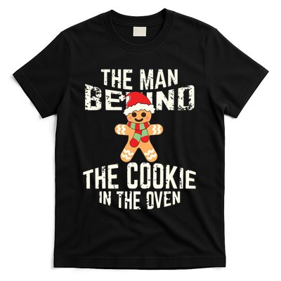 Funny Christmas Pregnancy Shirts Man Behind Cookie Dad To Be T-Shirt
