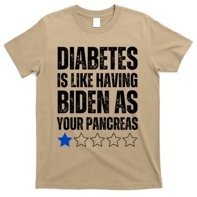 Funny Diabetes Is Like Having Biden As Your Pancreas T-Shirt