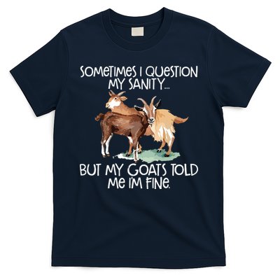 Funny Goat Tee For Crazy People Who Speak With Goats T-Shirt