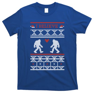 Funny I Believe Sasquatch Ugly Christmas Sweater Bigfoot Gift T-Shirt