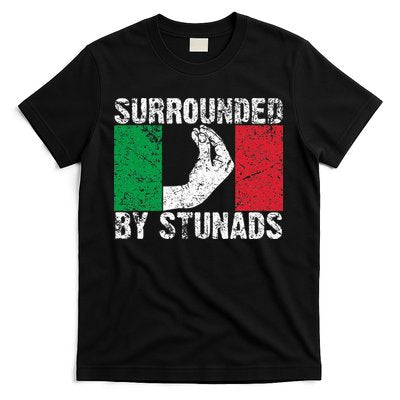 Funny Italian Gift For Cool Surrounded By Stunads T-Shirt