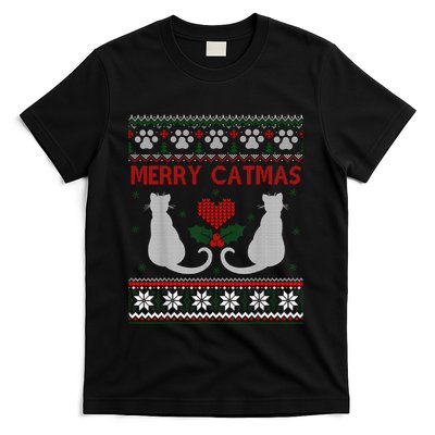Funny Merry Catmas Ugly Christmas Sweater T-Shirt