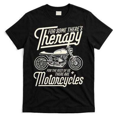 Funny Motorcycle Rider Therapy Vintage Biker Gift Short Sleeve T-Shirt