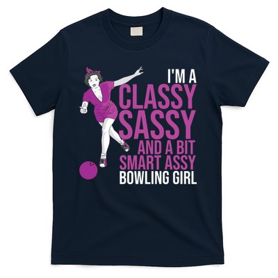 Funny Smart Assy Bowling Gift For Classy Bowler Women T-Shirt