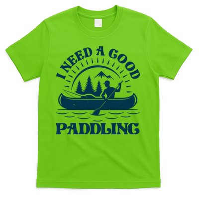 Funny Vintage I Need A Good Paddling Canoe Kayak Fan T-Shirt