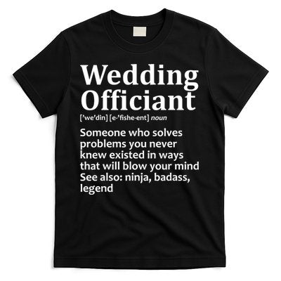 Funny Wedding Officiant Art For Women Marriage T-Shirt
