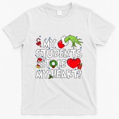 Grinchmas My Student Stole My Heart Christmas Holiday Season Teacher T-Shirt