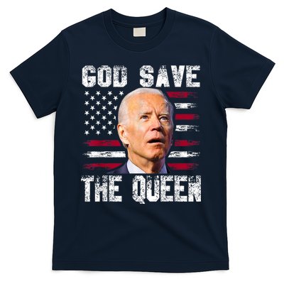 God Save The Queen Man Funny Joe Biden 4th Of July US American Flag T-Shirt