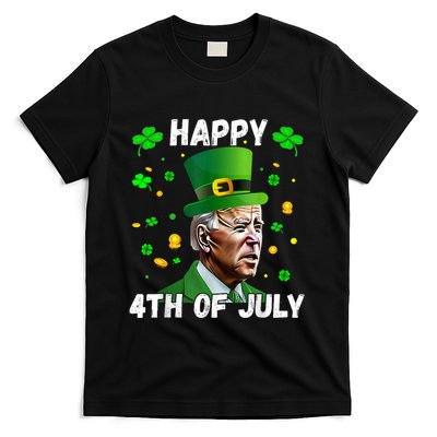 Happy 4th Of July Confused Funny Joe Biden St Patricks Day T-Shirt