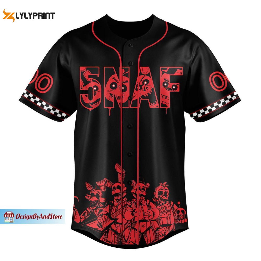 Halloween Movie Jersey, Freddy Fazbear Baseball Jersey - lylyprint.com