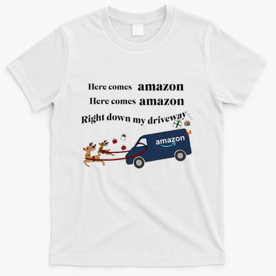 Here Comes Amazon Christmas Funny T-Shirt
