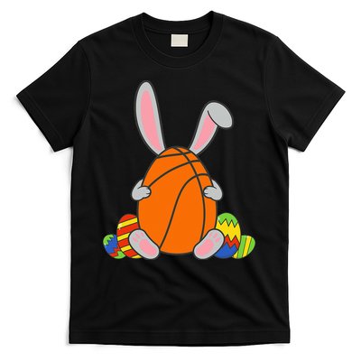 Happy Easter Basketball Bunny Ears Funny Egg T-Shirt