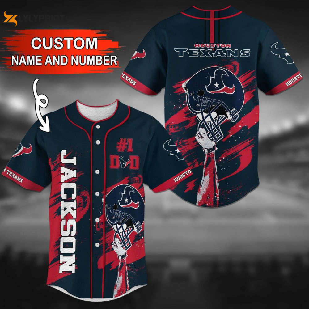 Houston Texans Personalized Baseball Jersey Gift For Men Women - lylyprint.com