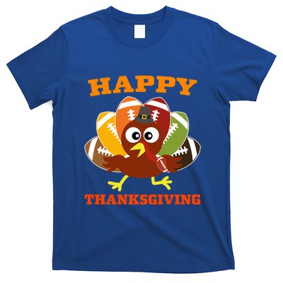 Happy Thanksgiving Turkey Football Funny Thanksgiving Cute Gift T-Shirt