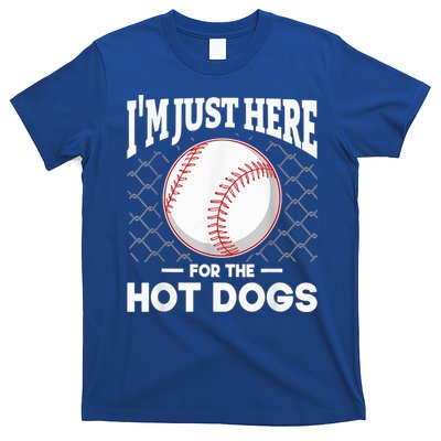 I'm Just Here For The Hot Dogs Summer Baseball Game Hotdog T-Shirt