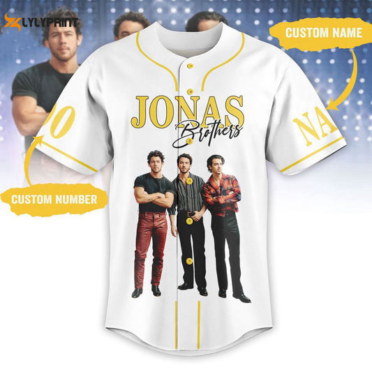 Jonas Brothers Albums Personalized Baseball Jersey, Pop Rock Band Jersey Tee, Music Merch Concert, Jonas Brothers Fan Gift - lylyprint.com