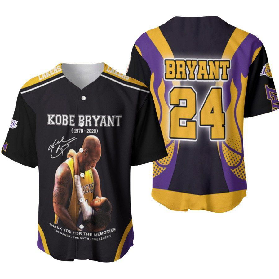 Kobe Bryant The Mamba The Myth The Legend Now And Forever Los Angeles Lakers Designed Allover Gift For Lakers Fans Baseball Jersey Gifts for Fans - lylyprint.com