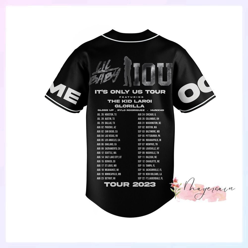 Lil Baby Rap Baseball Jersey, Its Only Us Tour 2023 Vintage 90s Shirt - lylyprint.com