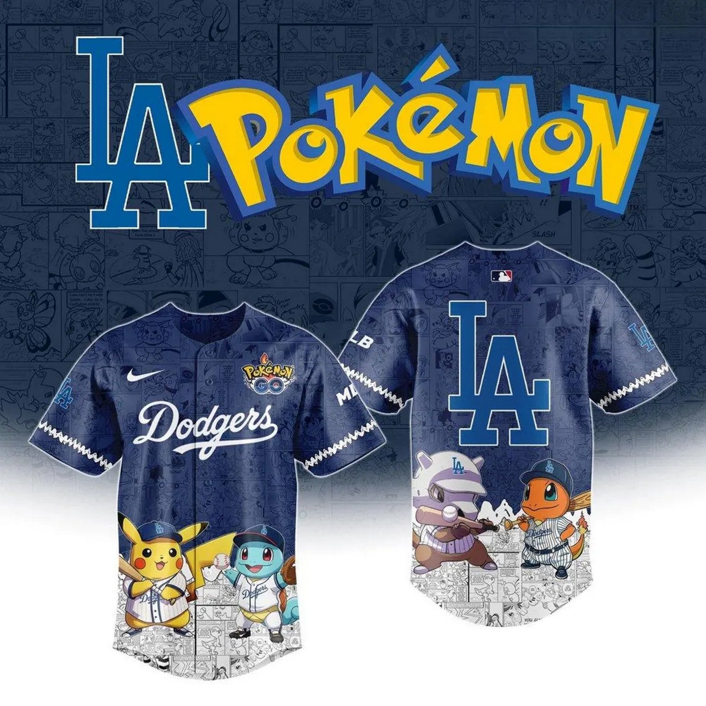 Los Angeles Pokemon Go Special Baseball Jersey