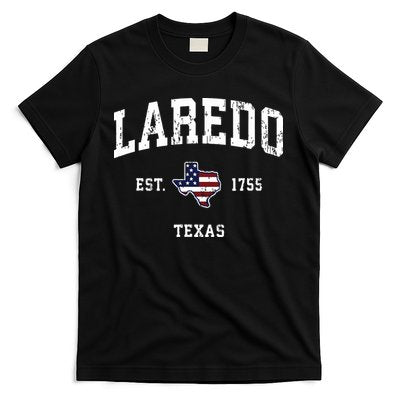 Laredo Texas Tx Vintage American Flag Sports Design T-Shirt