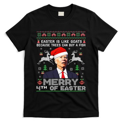 Merry 4th Of Easter Funny Biden Ugly Christmas Sweater T-Shirt