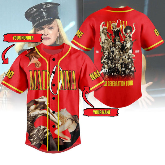 Madonna Amazing Amazing Custom Red Baseball Jersey