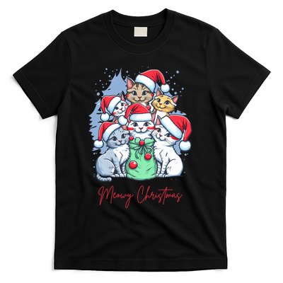 Meowy Christmas Cat Lover Holiday T-Shirt