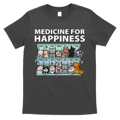 Medicine For Happiness Funny Cat Lover T-Shirt