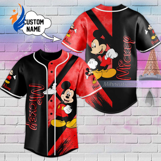 Shop the Best Mickey Baseball Jersey Shirt Personalized Disney Gift - Bafud