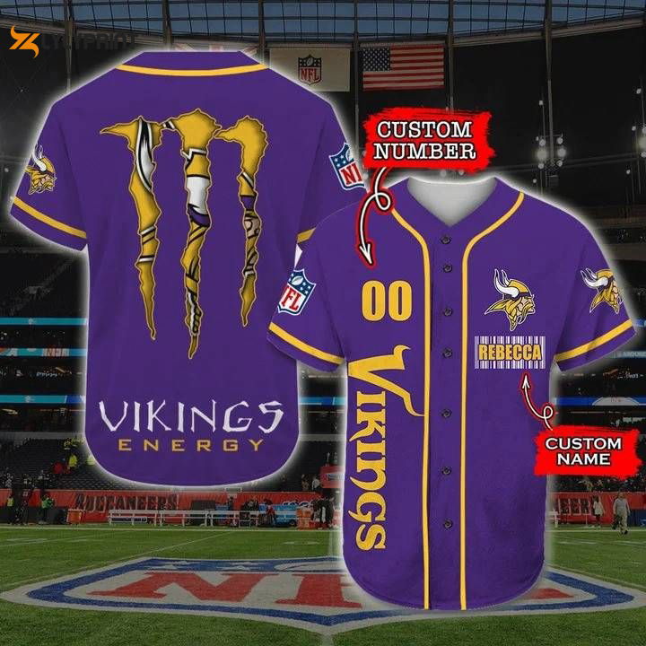 Minnesota Vikings Personalized Baseball Jersey Gift For Men Women - lylyprint.com