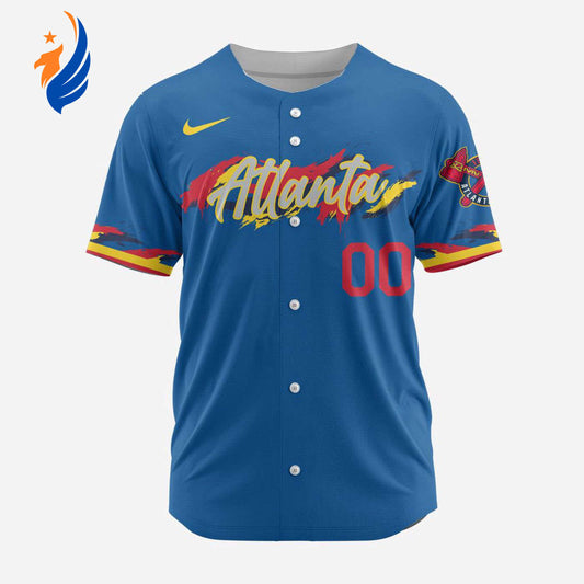 MLB Atlanta Braves Personalized Alternate Design Concept Baseball Jersey 2402 - Bafud
