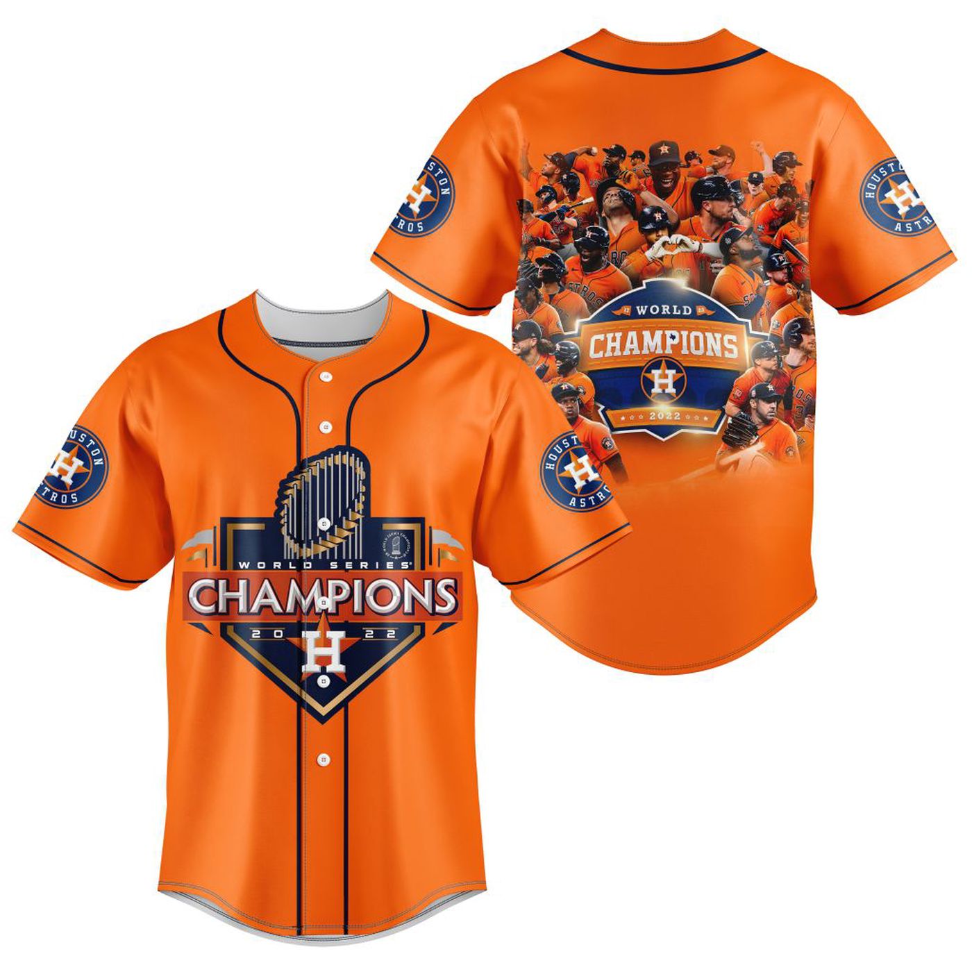 MLB Houston Astros 2022 World Series Champions Baseball Jersey - Bafud