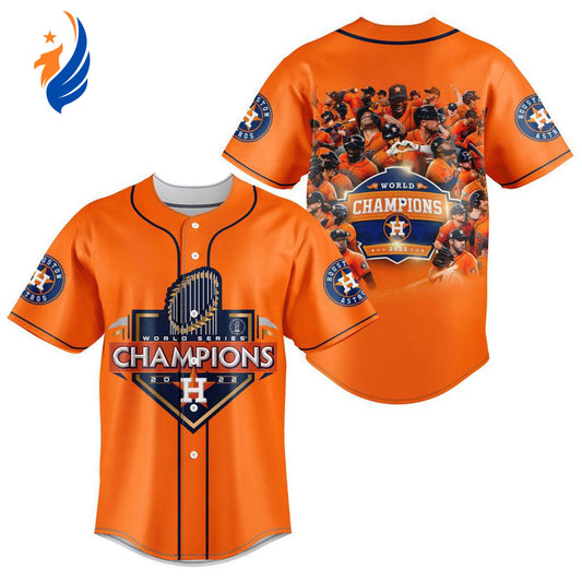 MLB Houston Astros 2022 World Series Champions Baseball Jersey - Bafud