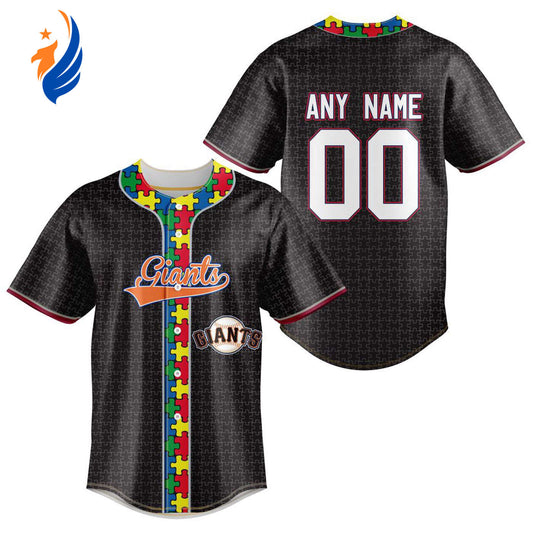 MLB San Francisco Giants Specialized Baseball Jersey Fearless Aganst Autism Gift for Men Women - Bafud