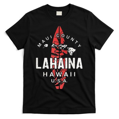 Maui Lahaina Hawaii Vintage Hawaiian Islands Surf T-Shirt