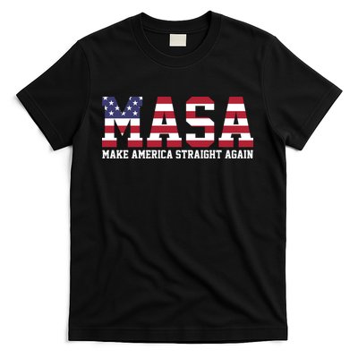 MASA Make America Straight Again USA Flag T-Shirt