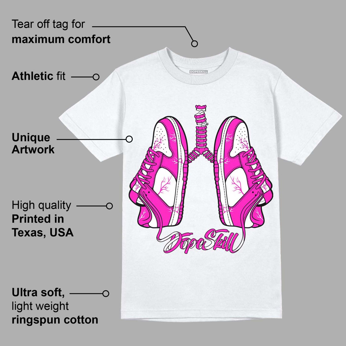 Dunk Low Active Fuchsia DopeSkill T-Shirt Breathe Graphic
