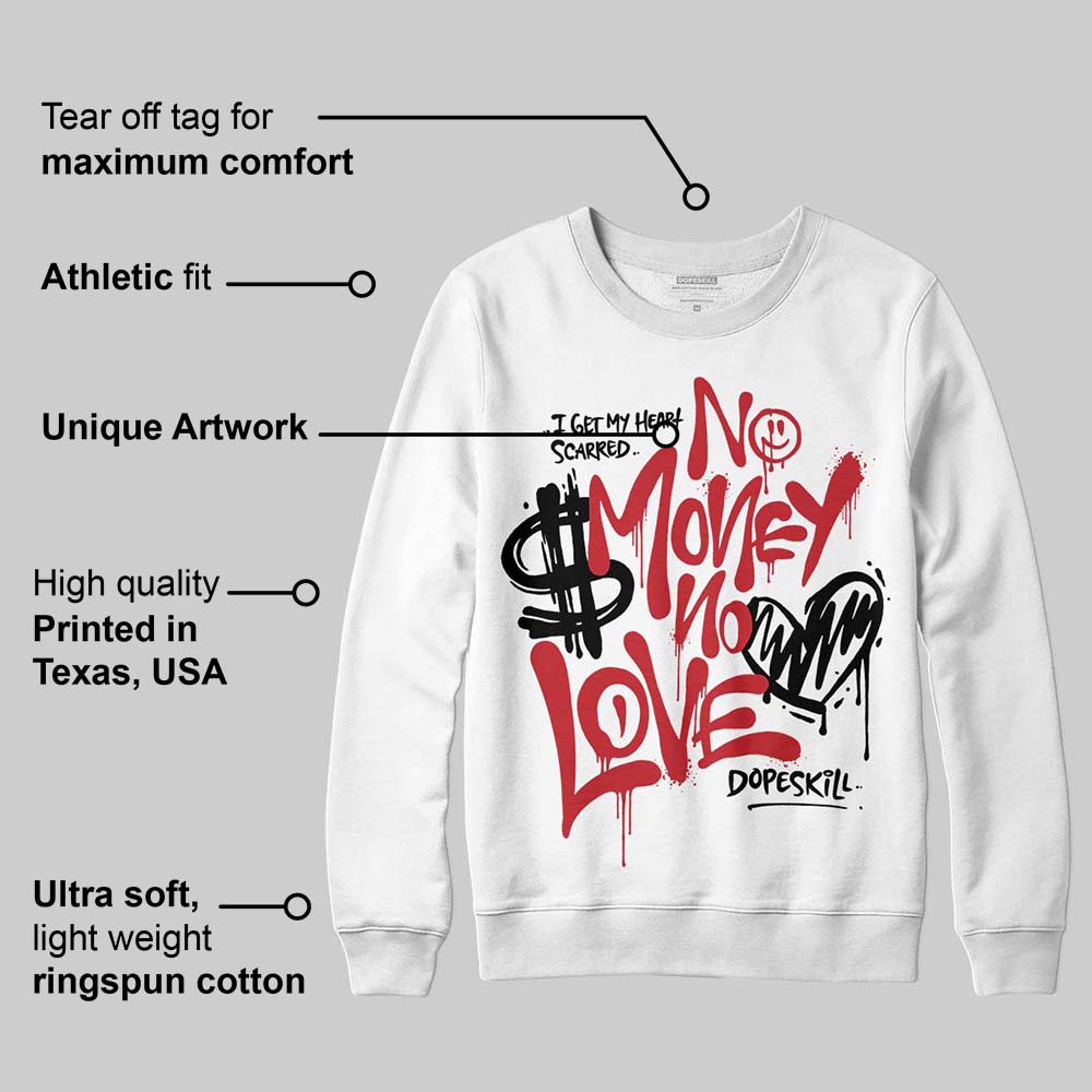 Ferrari 14s DopeSkill Sweatshirt No Money No Love Typo Graphic