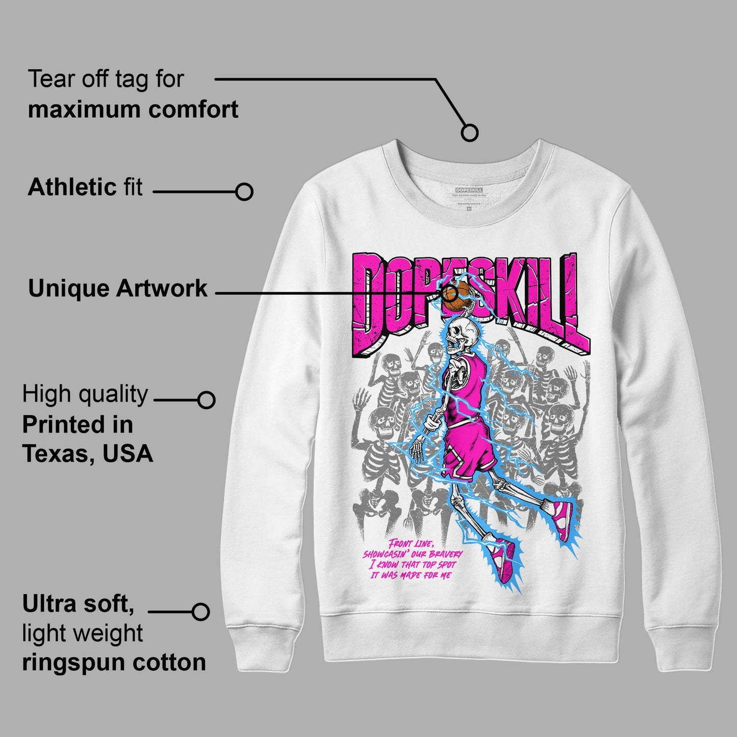 Dunk Low Active Fuchsia DopeSkill Sweatshirt Thunder Dunk Graphic