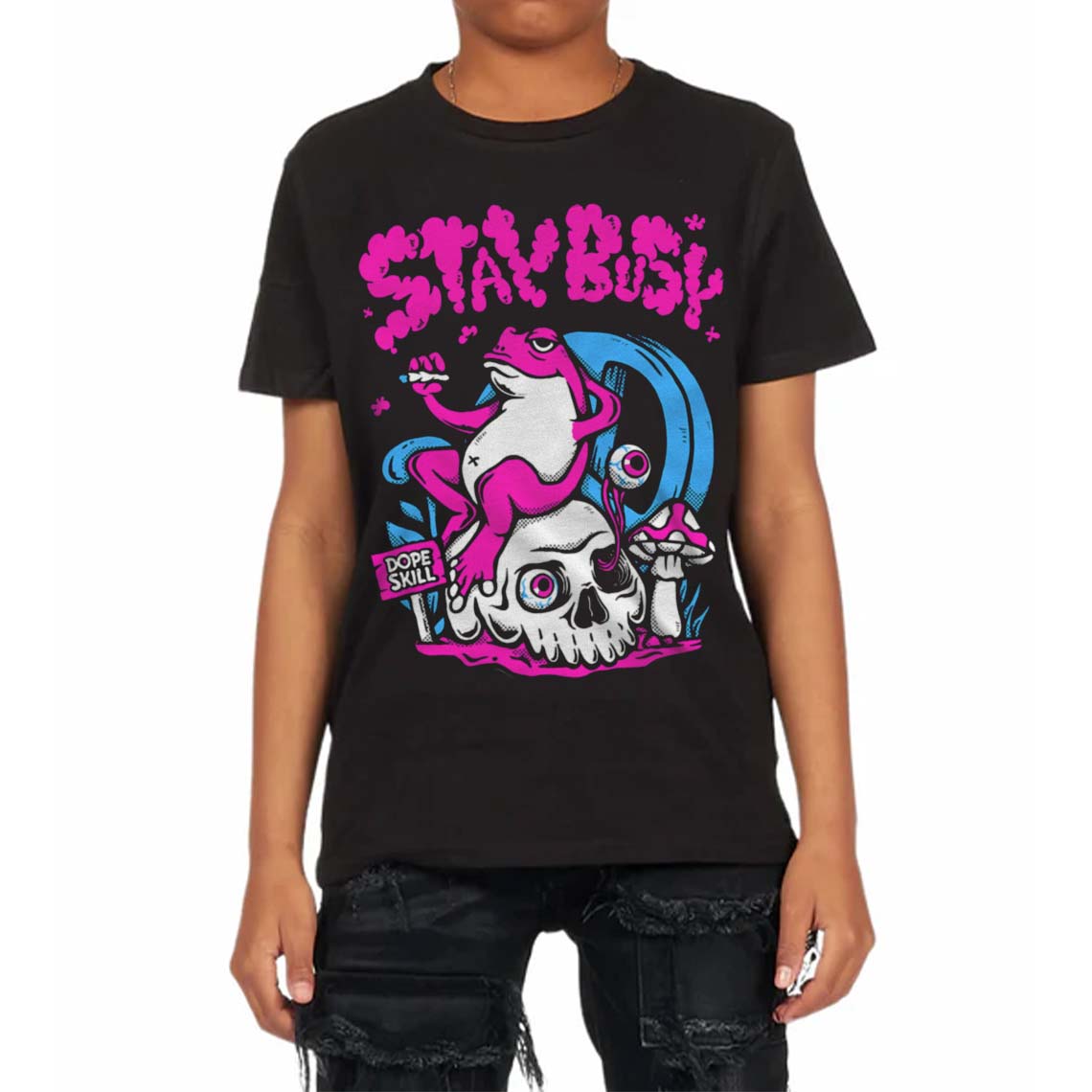 Dunk Active Fuchsia DopeSkill Toddler Kids T-shirt Stay Busy Graphic