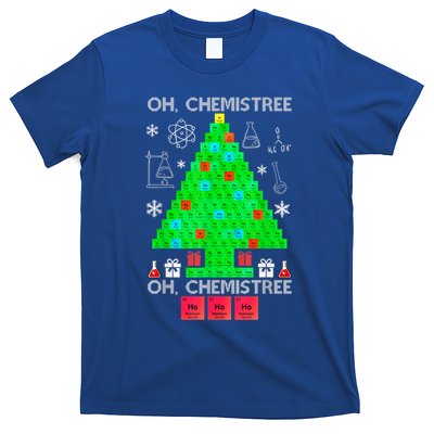Oh Chemist Tree Chemistree Funny Science Chemistry Christmas T-Shirt