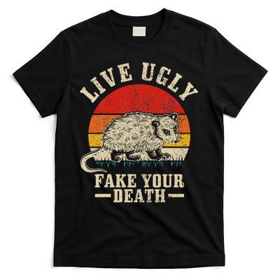 Opossum Live Ugly Fake Your Death Vintage Funny Opossum T-Shirt
