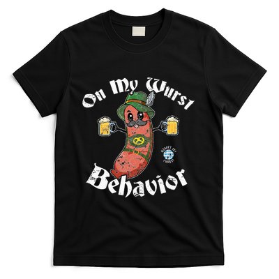 On My Wurst Behavior Funny Bratwurst Oktoberfest T-Shirt
