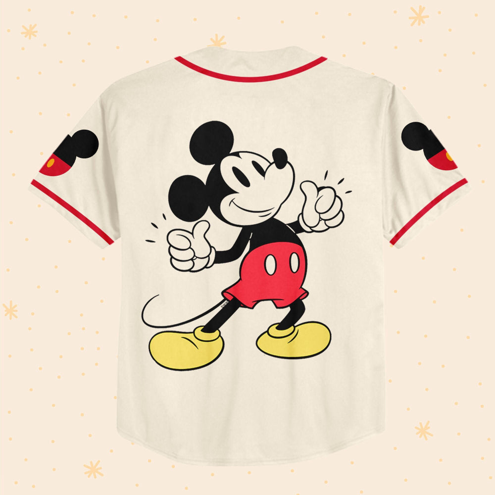 Custom Disney Baseball Shirts for Kids Youth & Adults - Personalized Mickey Cute Baseball Jersey - Bafud
