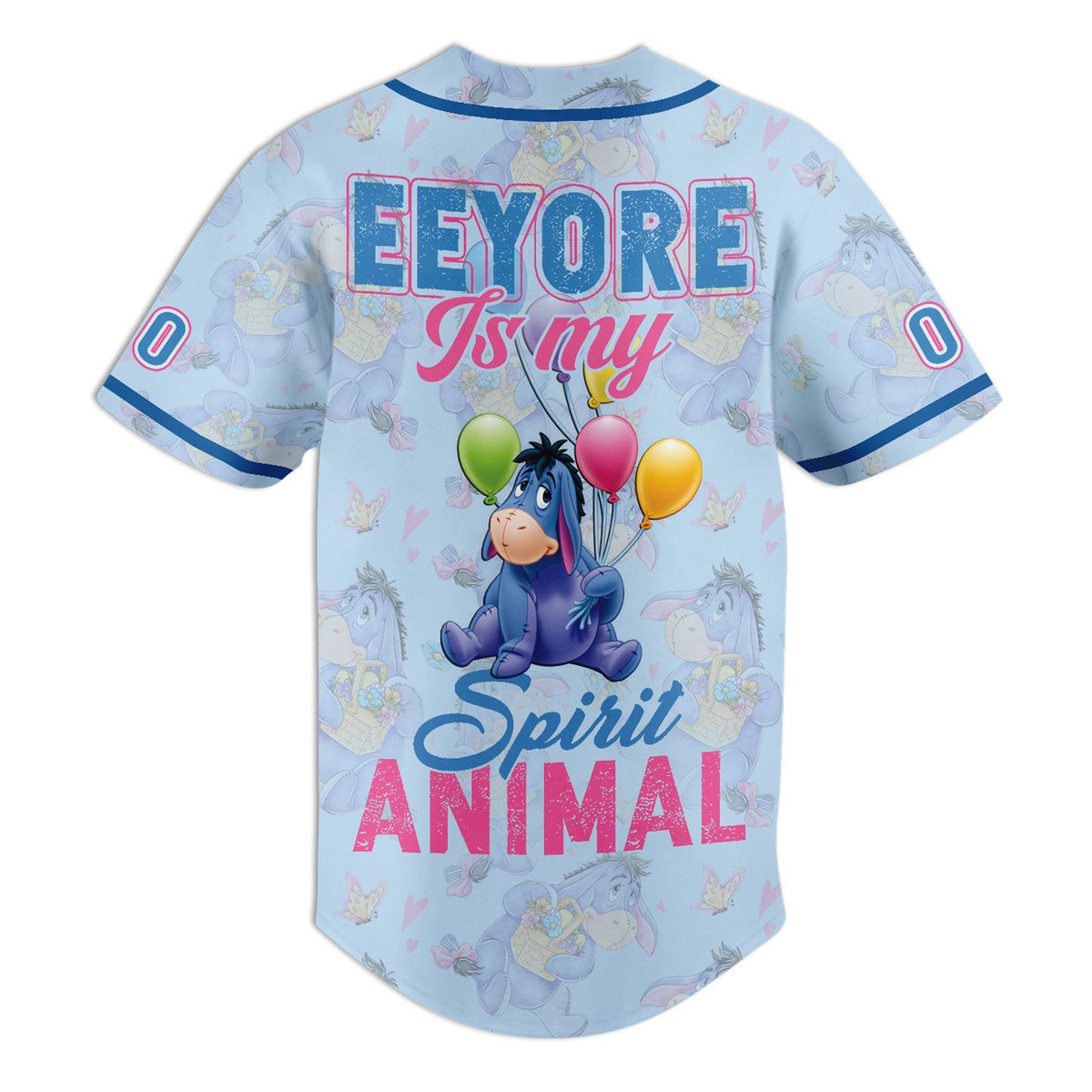Personalized Cute Baseball Jersey Eeyore Is My Spirit Animal