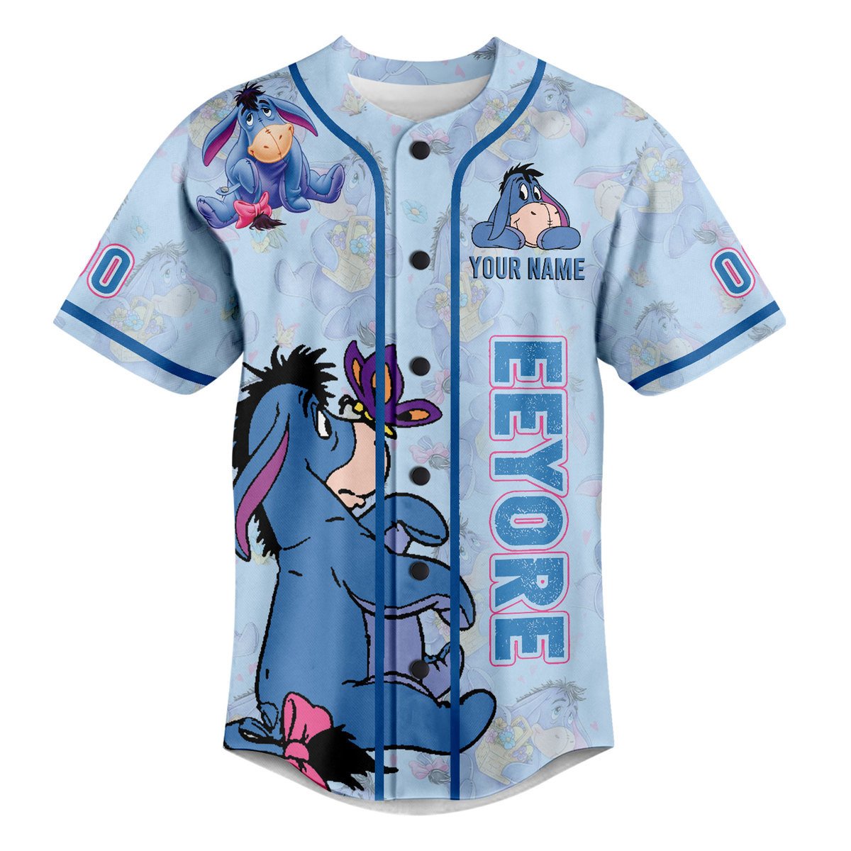 Personalized Cute Baseball Jersey Eeyore Is My Spirit Animal