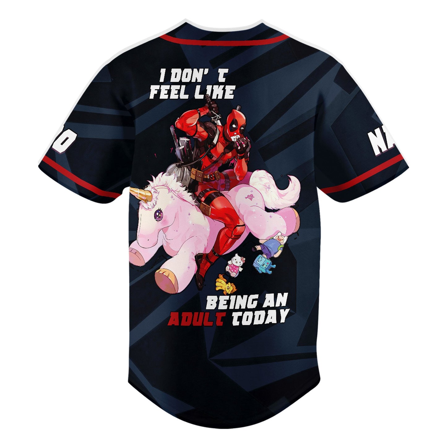 Personalized Deadpool Don't Feel Like Being An Adult Today Baseball Jersey