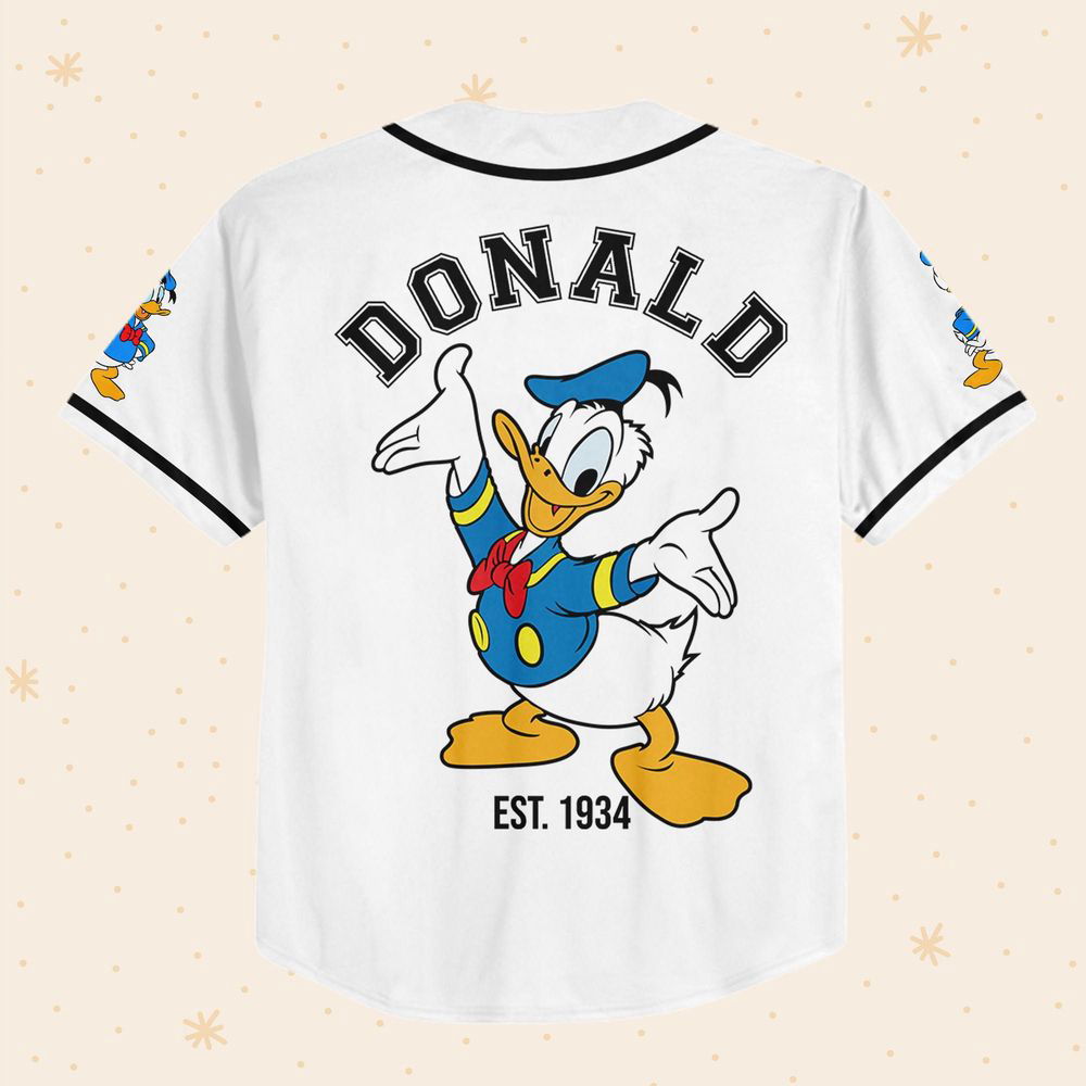 Personalized Disneyland Donald Duck Vintage Disney Characters Baseball Jersey - lylyprint.com