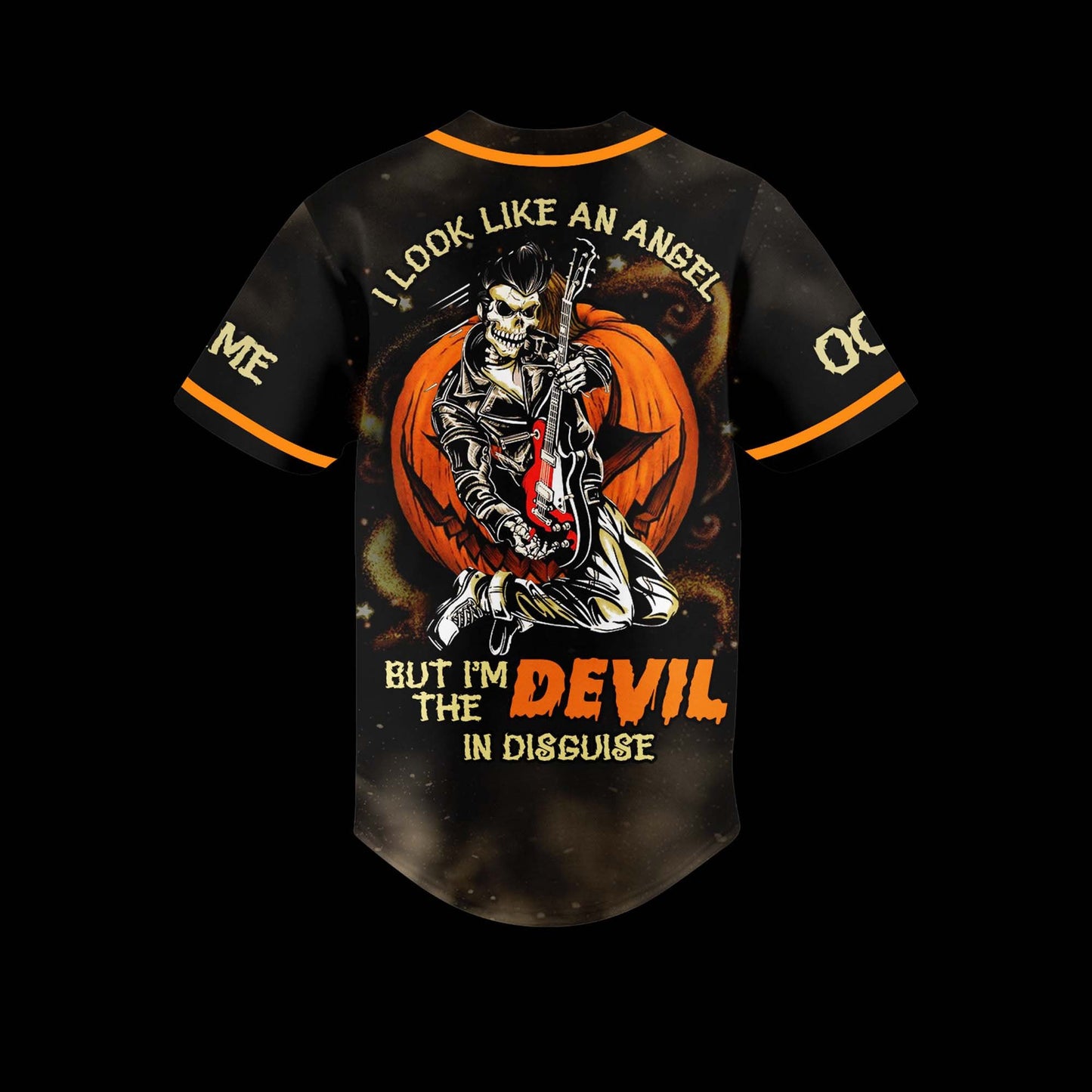 Personalized Elvis Presley Devil In Disguise Baseball Jersey Halloween Edition
