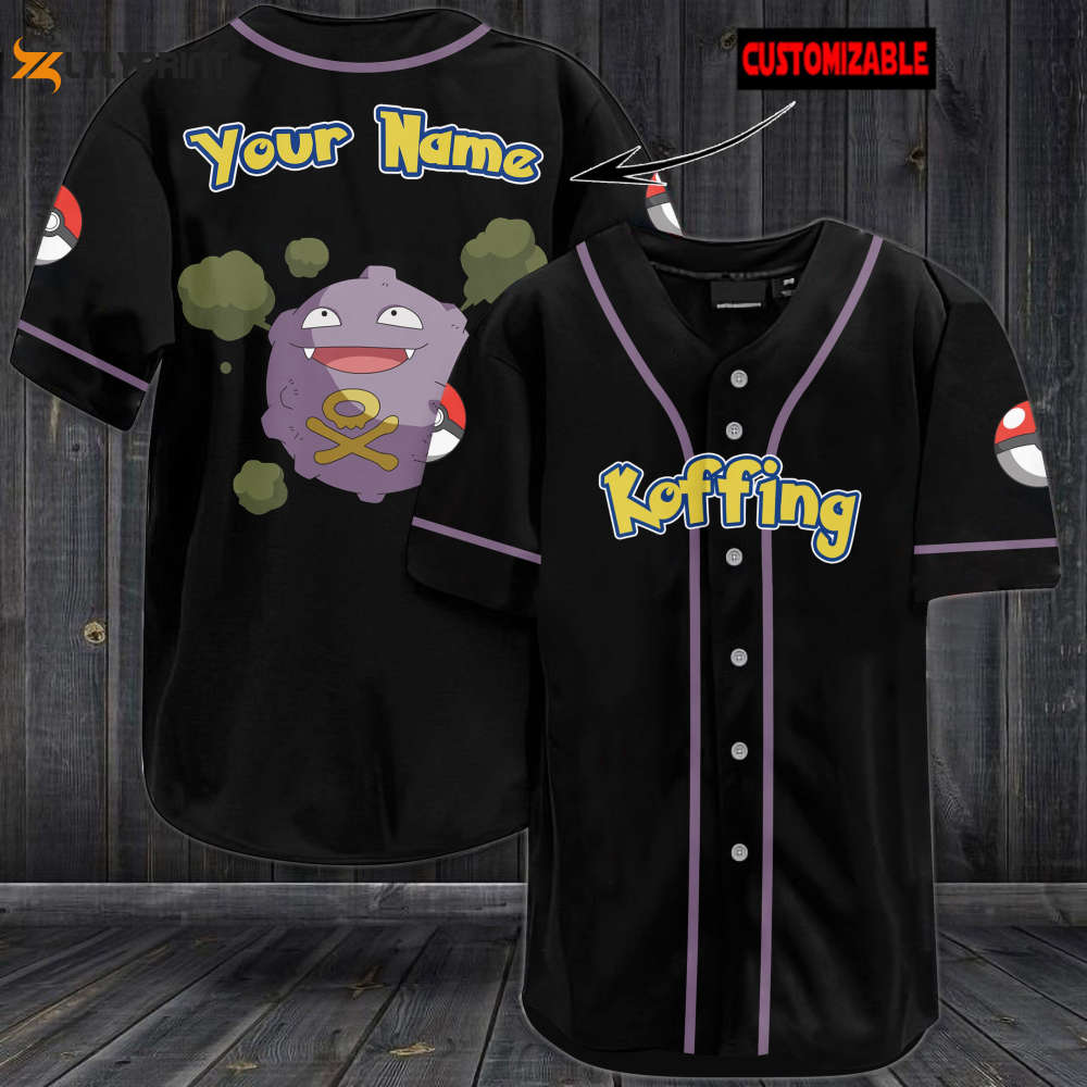 Personalized Koffing Baseball Jersey - lylyprint.com